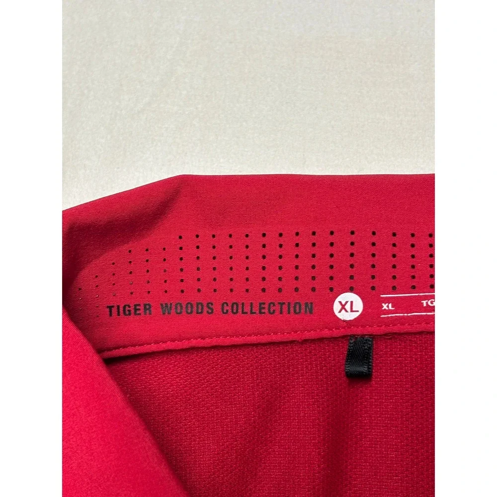 Nike Tiger Woods Collection Mens XL Red Dri-FIT Golf Polo Shirt 639824-687